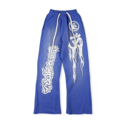 Sp5der Hoodie 'TC Blue'+Hellstar Studios Blue Sweatpants 02