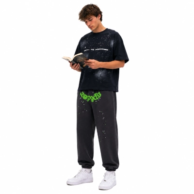 Hellstar T-Shirt -6765#+Sp5der Wait Web Sweatpant Slate Grey 01