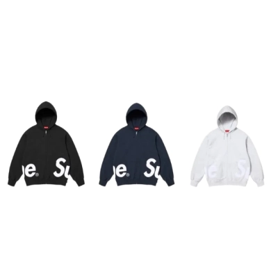 SUPREME 25SS BIG LOGO ZIP UP  01