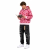 BAPE ABC Camo Shark Full Zip Hoodie Pink+Ksubi Jean #9015