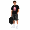 ABC CAMO BY BATHING TEE LADIES Black x Pink+Purple Brand Denim Shorts PK532