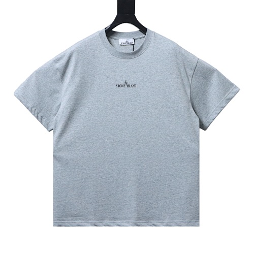 Stone Island 19SS Map Print Tee Grey