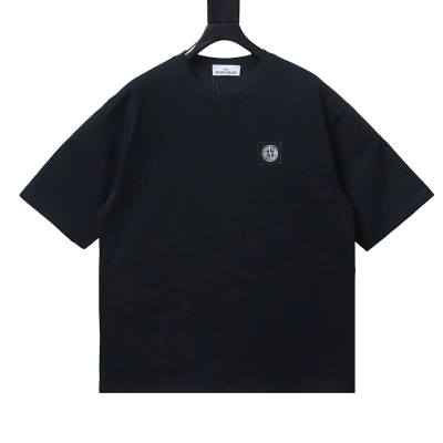 Stone Island Compass Patch Logo T-Shirt Black 01