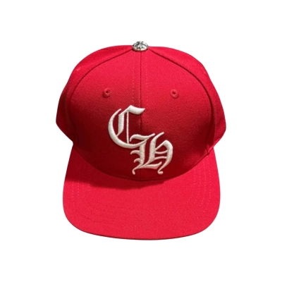 Chrome Hearts Essentials LA Exclusive Baseball Wool Cap Red 01