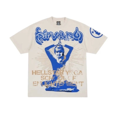Hellstar Studios Yoga Cream Tee+BAPE Shorts-8669# 02