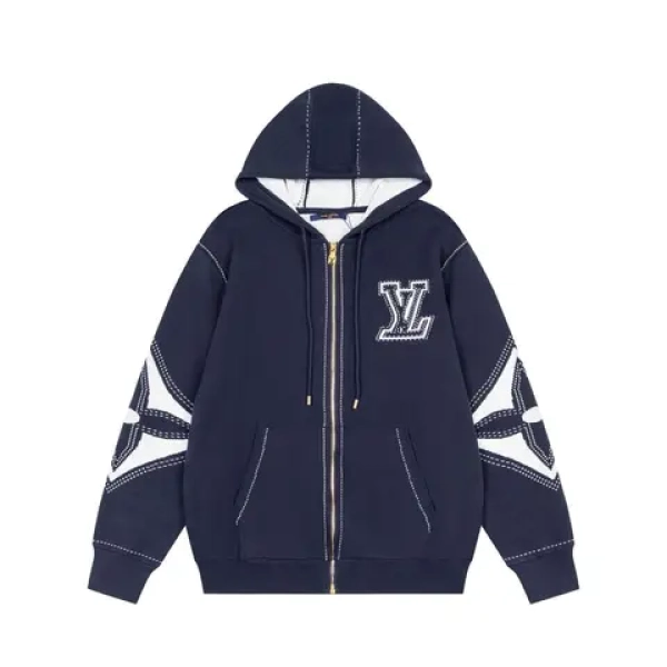 Louis Vuitton Hoodie Jacket+Purple Brand Jeans -145#