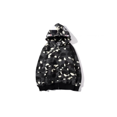 BAPE Zip Hoodie Luminous White/Black+Amiri Jeans PK 8898 02