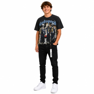 Godspeed Dream Team Tee #1023 Grey Wash+Purple Brand Fashion Men Jeans 4 01