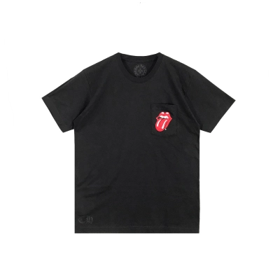 Chrome Hearts Rolling Stone Short Sleeve Tee Black 01
