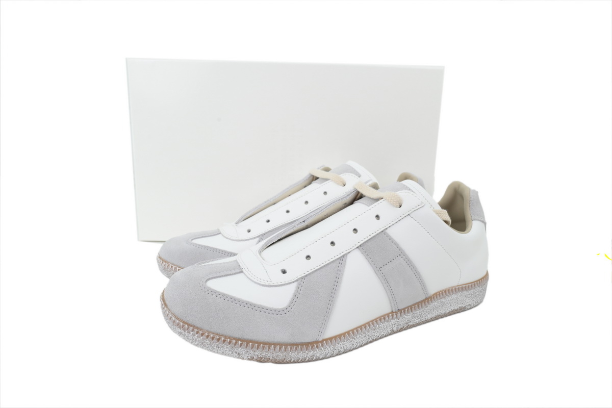 Maison Margiela Replica Leather Suede White Grey