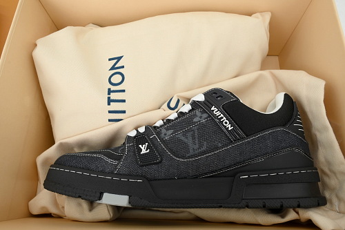 PK God Batch Louis Vuitton Sneakers Black Denim Fabric (NFC)