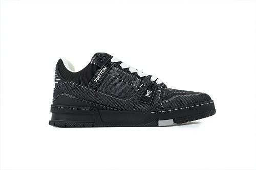 PK God Batch Louis Vuitton Sneakers Black Denim Fabric (NFC)