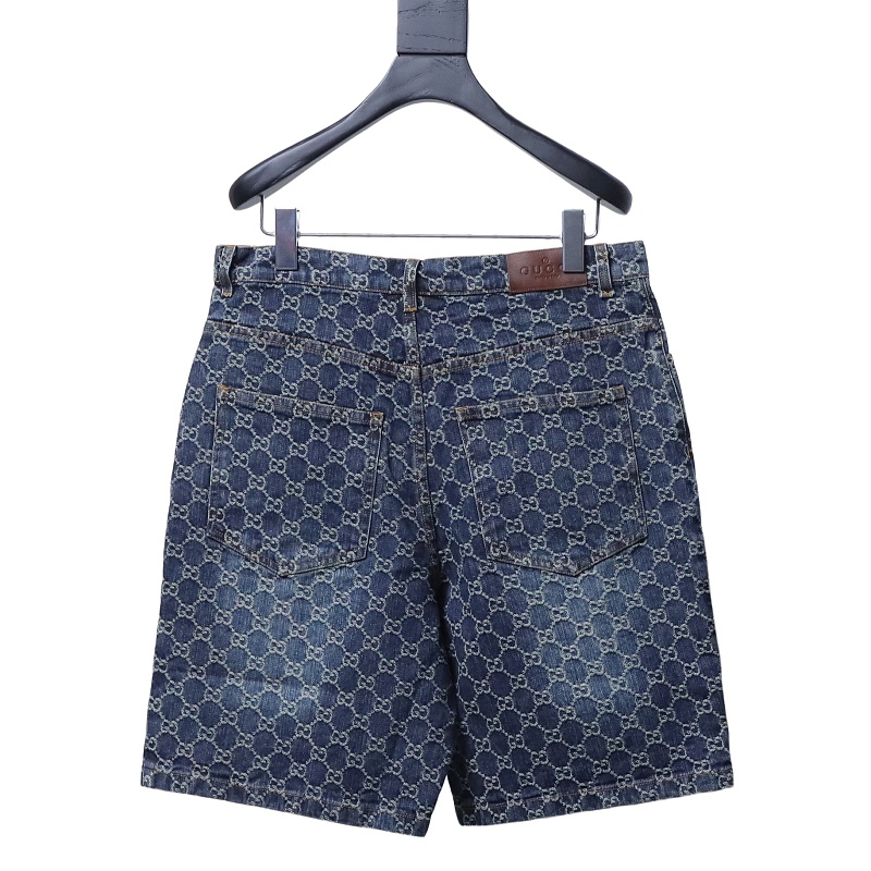 Gucci All-over monogram denim shorts