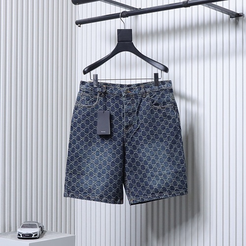 Gucci All-over monogram denim shorts