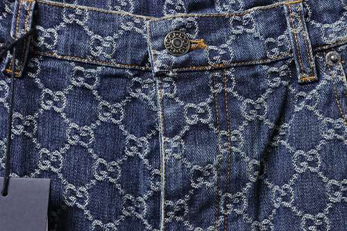 Gucci All-over monogram denim shorts