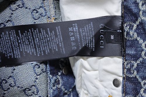 Gucci All-over monogram denim shorts