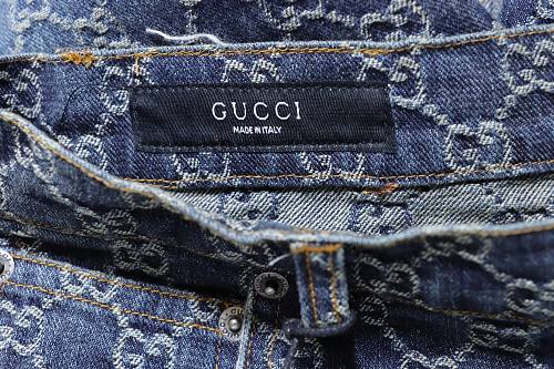 Gucci All-over monogram denim shorts
