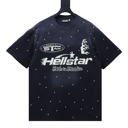 Hellstar Sequined Letter Short-Sleeve T-Shirt