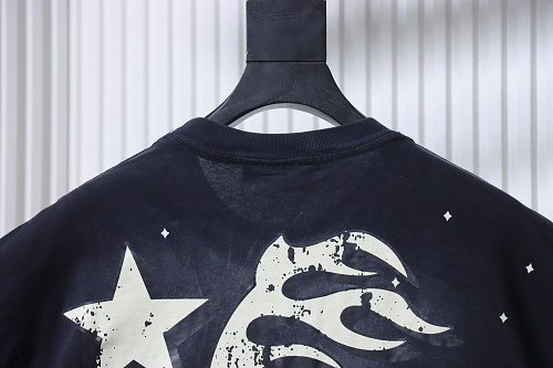 Hellstar Sequined Letter Short-Sleeve T-Shirt