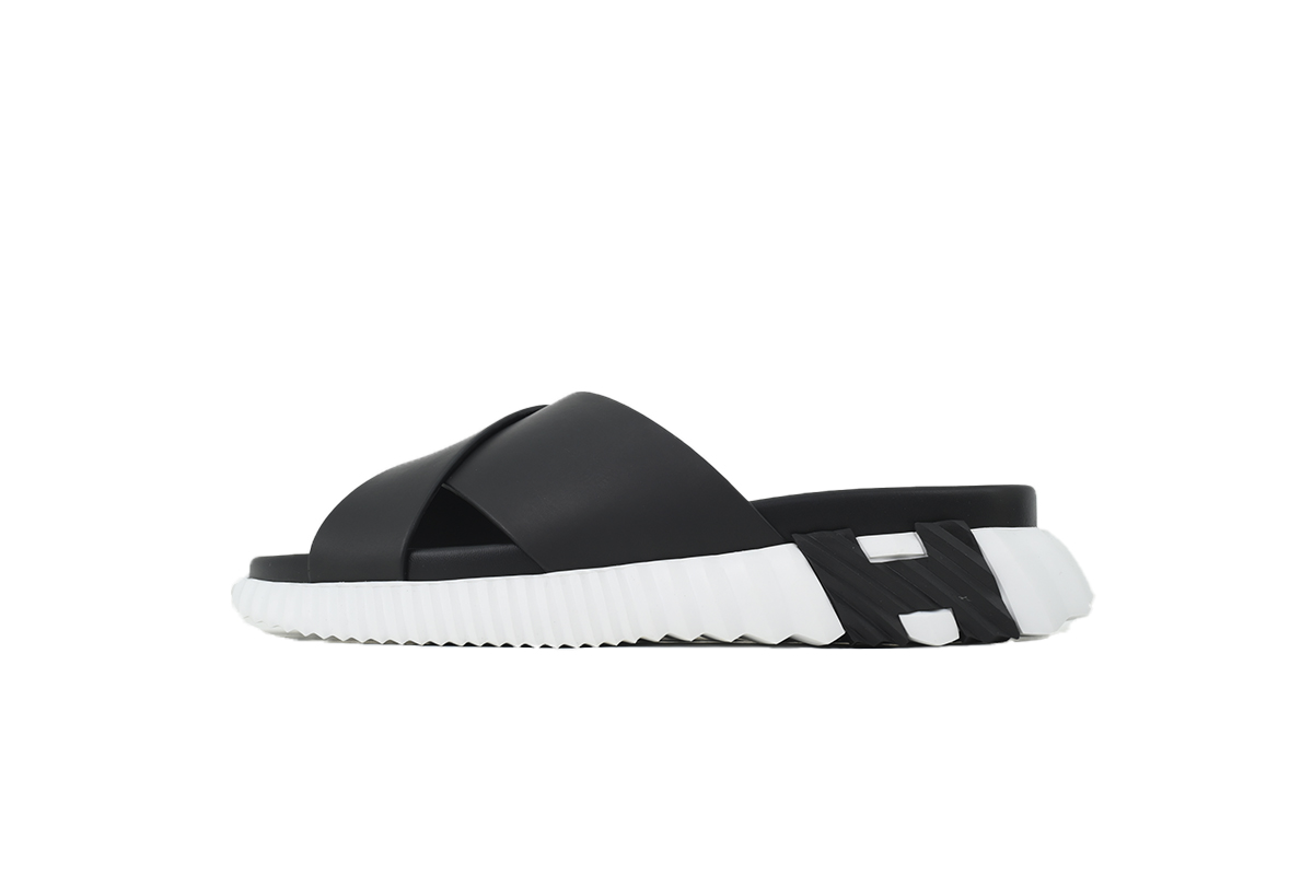 Hermes Infra Sandals 'Black and White'