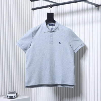 Ralph Lauren Pony Logo Embroidered Short-Sleeve Gray 02