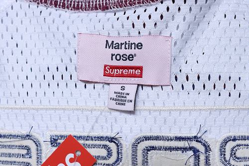 Supreme x Martine rose American short-sleeved soccer jersey, white and red