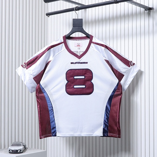 Supreme x Martine rose American short-sleeved soccer jersey, white and red