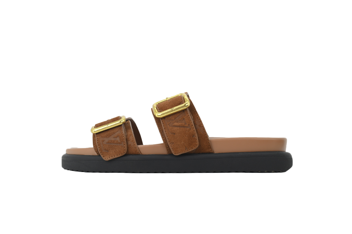 PK God Batch  LOUIS VUITTON Venice Mule Shoes Brown