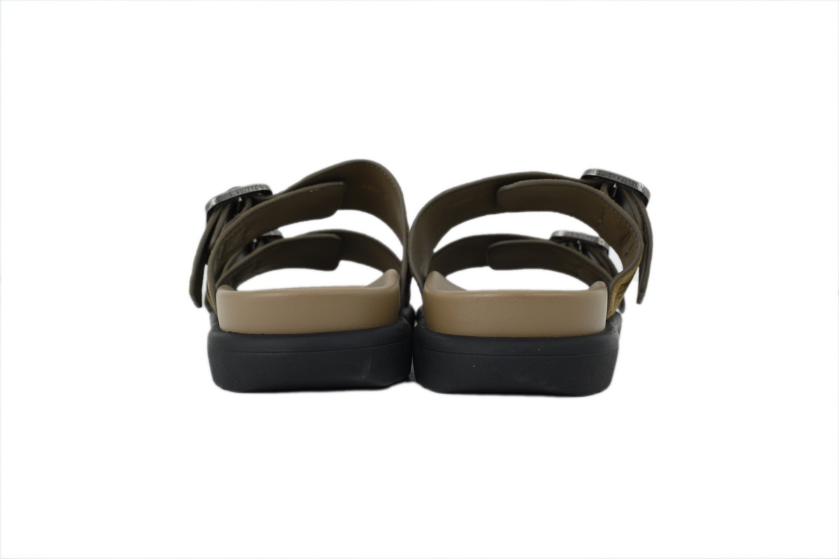 PK God Batch  LOUIS VUITTON Venice Mule Shoes Khaki