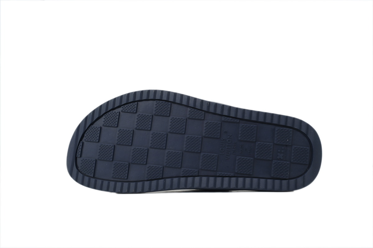 PK God Batch LOUIS VUITTON Oasis Mule Shoes Blue Denim Fabric