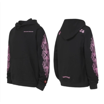 Chrome Hearts x Matty Boy Anarchy Arc PPO Hoodie 'Black/Pink' 01
