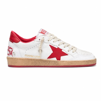 Golden Goose Men's Ball Star in white leather 01