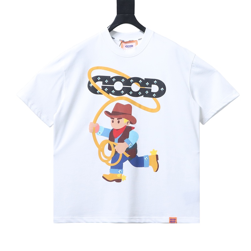 GOODBRAND 2026SS Cowboy Rhinestone Tee / Year of the Horse T-Shirt White
