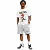 GOODBRAND T-Shirt White+Fear of God Essentials Sweatshort (SS22) Dark Oatmeal