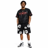 Hellstar T-Shirt-6761#+Denim Tears The Cotton Wreath Shorts Black