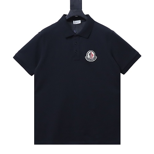 Moncler Logo Patch Cotton Polo Shirt