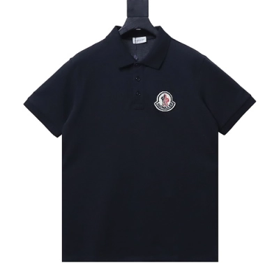 Moncler Logo Patch Cotton Polo Shirt 01