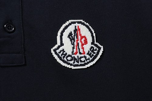 Moncler Logo Patch Cotton Polo Shirt