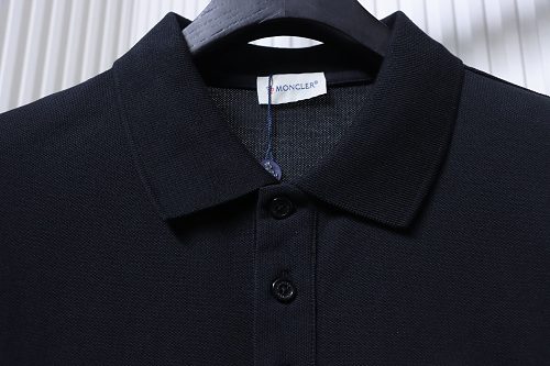 Moncler Logo Patch Cotton Polo Shirt