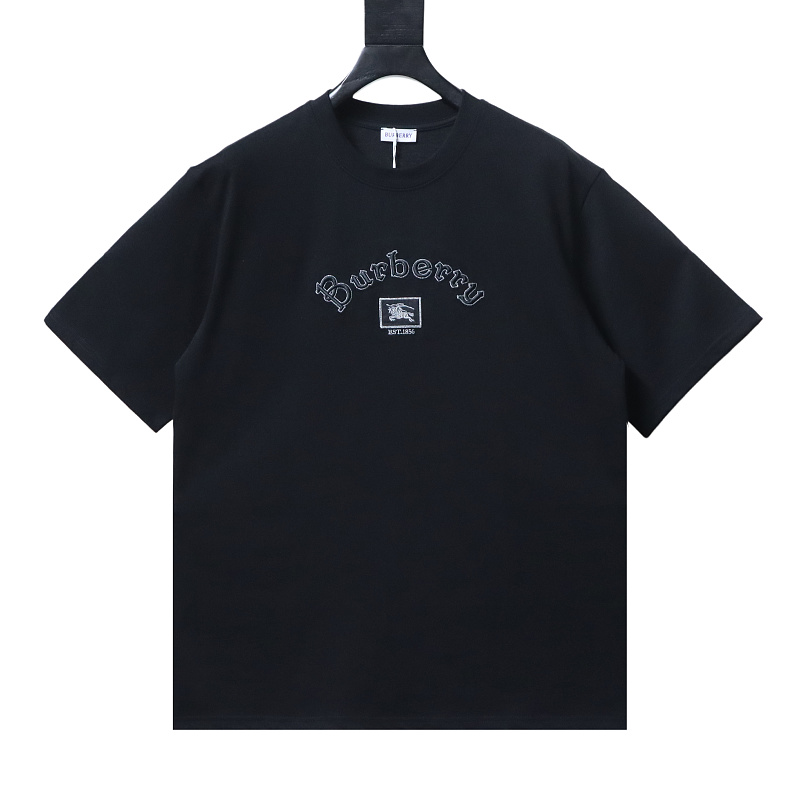 Burberry Gothic Logo Cotton T-shirt Black