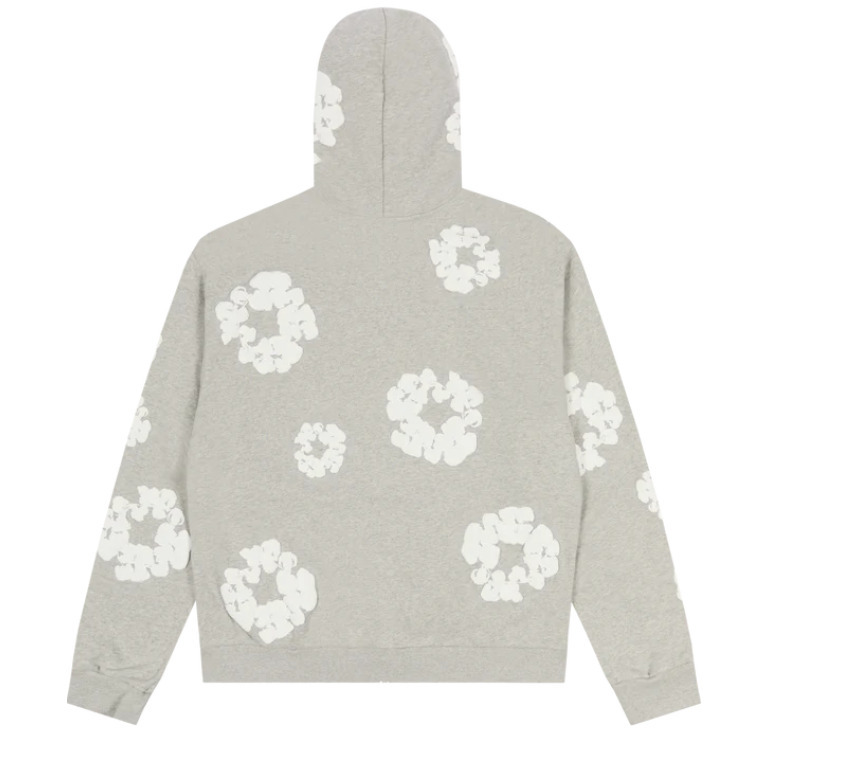 Denim Tears Cotton Wreath Zip Hoodie Gray