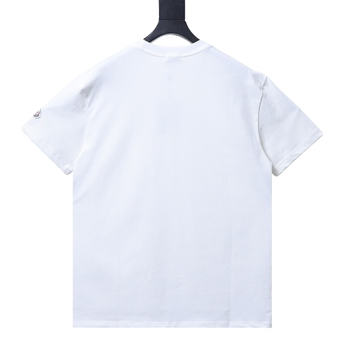 Moncler Embroidered Anchor Cotton T-Shirt White