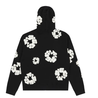 Denim Tears Cotton Wreath Zip Hoodie Black 02