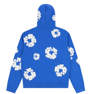 Denim Tears Cotton Wreath Zip Hoodie Blue 02
