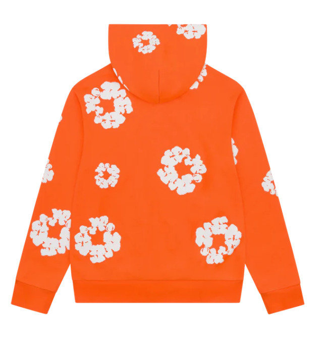Denim Tears Cotton Wreath Zip Hoodie Orange