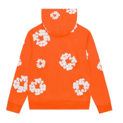 Denim Tears Cotton Wreath Zip Hoodie Orange 02