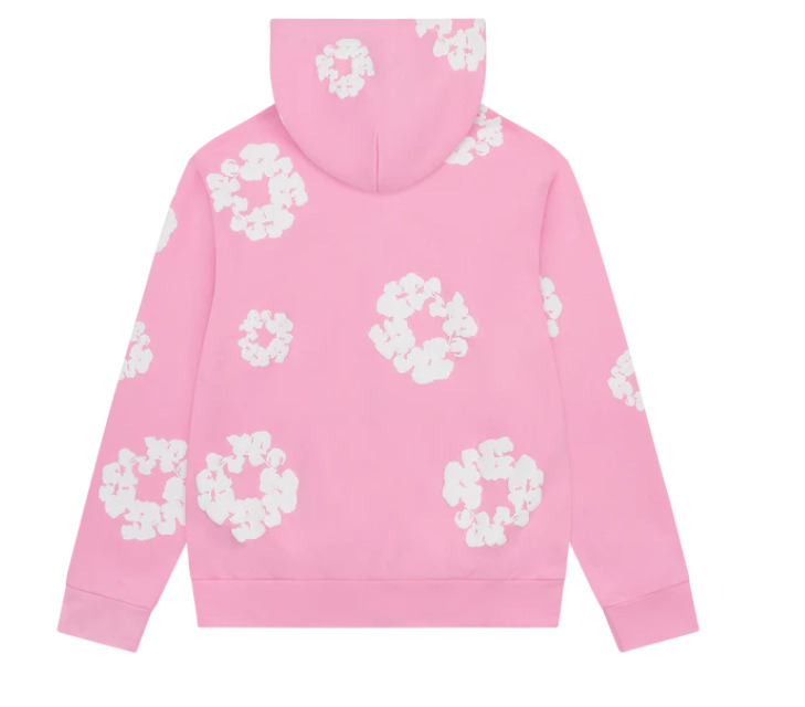 Denim Tears Cotton Wreath Zip Hoodie Pink