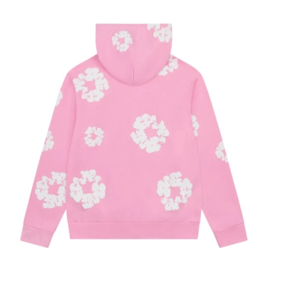 Denim Tears Cotton Wreath Zip Hoodie Pink 02
