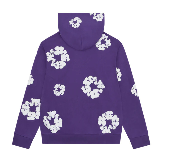 Denim Tears Cotton Wreath Zip Hoodie Purple