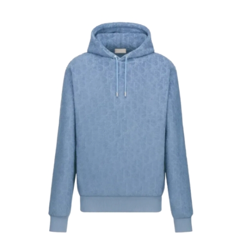 Dior Oblique Relaxed-Fit Hooded Sweatshirt（Terry Cotton Jacquard）